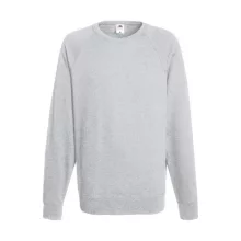 Férfi Pulóver  Hosszú ujjú Fruit of the Loom Lightweight Raglan Sweat   Fekete   urespolo.hu