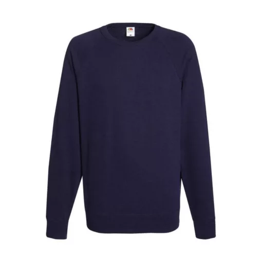 Férfi Pulóver  Hosszú ujjú Fruit of the Loom Lightweight Raglan Sweat   Fekete   urespolo.hu