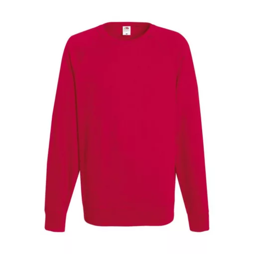 Férfi Pulóver  Hosszú ujjú Fruit of the Loom Lightweight Raglan Sweat   Fekete   urespolo.hu