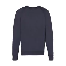 Férfi Pulóver  Hosszú ujjú Fruit of the Loom Lightweight Raglan Sweat   Mély sötétkék (navy)