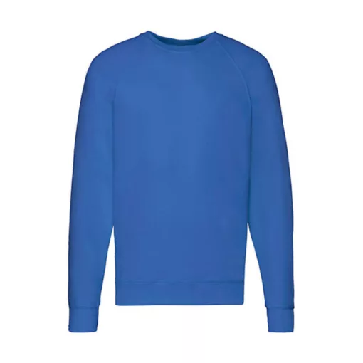 Férfi Pulóver  Hosszú ujjú Fruit of the Loom Lightweight Raglan Sweat   Királykék   urespolo.hu