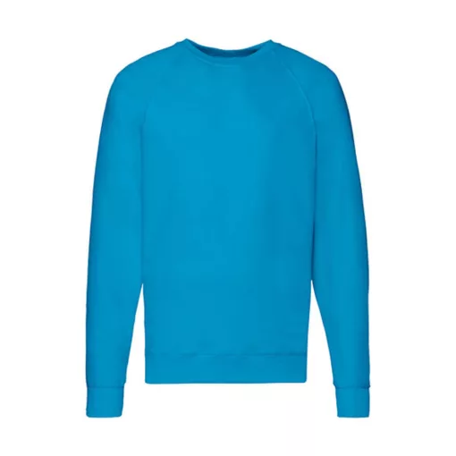 Férfi Pulóver  Hosszú ujjú Fruit of the Loom Lightweight Raglan Sweat   Azur kék   urespolo.hu