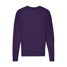 Férfi hosszú ujjú pulóver Fruit of the Loom Lightweight Raglan Sweat S, Lila