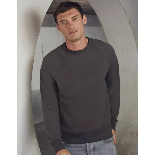 Férfi hosszú ujjú pulóver Fruit of the Loom Lightweight Raglan Sweat S, Lila