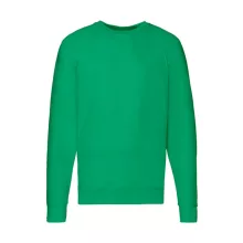Férfi Pulóver  Hosszú ujjú Fruit of the Loom Lightweight Raglan Sweat   Kelly zöld   urespolo.h