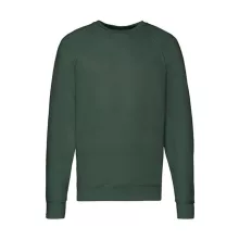 Férfi Pulóver  Hosszú ujjú Fruit of the Loom Lightweight Raglan Sweat   Sötétzöld   urespolo.hu