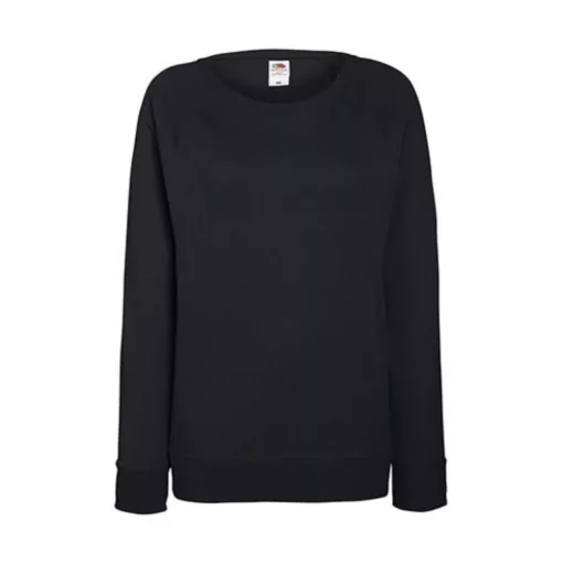 Női hosszú ujjú pulóver Fruit of the Loom Lady-Fit Lightweight Raglan Sweat   Fehér   urespolo.