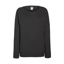 Női Pulóver  Hosszú ujjú Fruit of the Loom Lightweight Raglan Sweat Lady-Fit   Fehér   urespolo