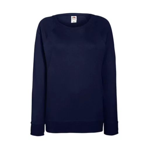 Női Pulóver  Hosszú ujjú Fruit of the Loom Lightweight Raglan Sweat Lady-Fit   Fehér   urespolo