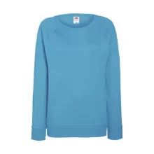 Női Pulóver  Hosszú ujjú Fruit of the Loom Lightweight Raglan Sweat Lady-Fit   Fehér   urespolo