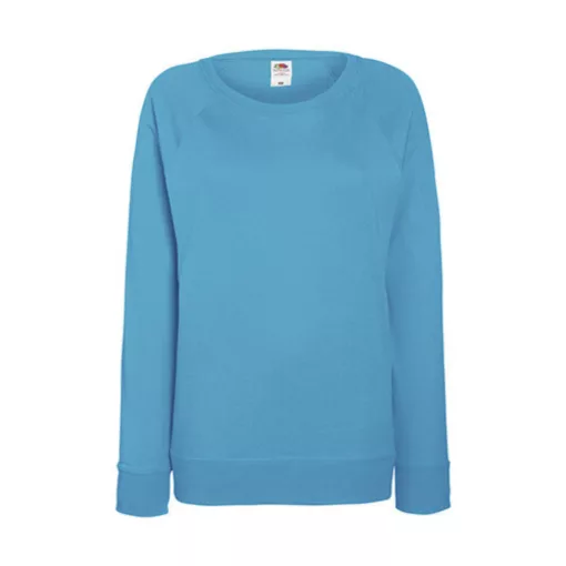 Női Pulóver  Hosszú ujjú Fruit of the Loom Lightweight Raglan Sweat Lady-Fit   Fehér   urespolo