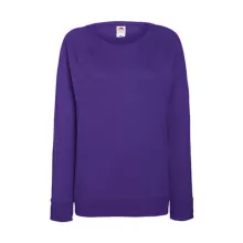 Női Pulóver  Hosszú ujjú Fruit of the Loom Lightweight Raglan Sweat Lady-Fit   Fehér   urespolo