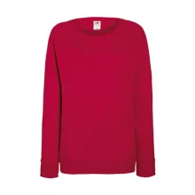 Női Pulóver  Hosszú ujjú Fruit of the Loom Lightweight Raglan Sweat Lady-Fit   Fehér   urespolo