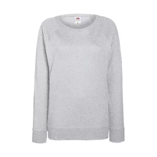 Női Pulóver  Hosszú ujjú Fruit of the Loom Lightweight Raglan Sweat Lady-Fit   Királykék   ures