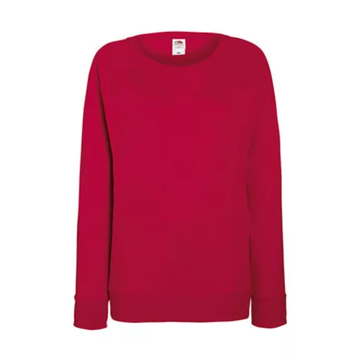 Női Pulóver  Hosszú ujjú Fruit of the Loom Lightweight Raglan Sweat Lady-Fit   Királykék   ures