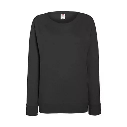 Női Pulóver  Hosszú ujjú Fruit of the Loom Lightweight Raglan Sweat Lady-Fit   Kelly zöld   ure