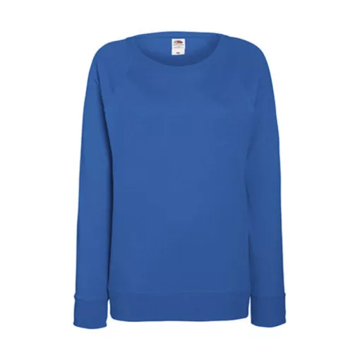 Női Pulóver  Hosszú ujjú Fruit of the Loom Lightweight Raglan Sweat Lady-Fit   Kelly zöld   ure