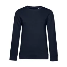 Női hosszú ujjú organikus pulóver B and C Organic Crew Neck /women French Terry S, Sötétkék (na