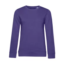 Női hosszú ujjú organikus pulóver B and C Organic Crew Neck /women French Terry S, Sugárzó lila