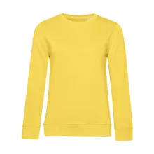 Női hosszú ujjú organikus pulóver B and C Organic Crew Neck /women French Terry S, Sárga fizz