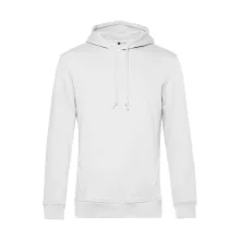 Férfi kapucnis hosszú ujjú organikus pulóver B and C Organic Hooded L, Fehér