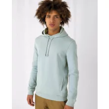 Férfi kapucnis hosszú ujjú organikus pulóver B and C Organic Hooded XL, Törtfehér