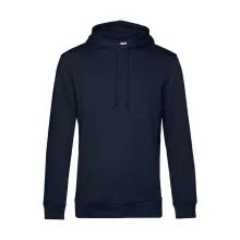 Férfi kapucnis hosszú ujjú organikus pulóver B and C Organic Hooded 3XL, Sötétkék (navy)