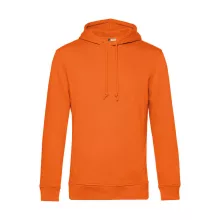 Férfi kapucnis hosszú ujjú organikus pulóver B and C Organic Hooded S, Narancssárga