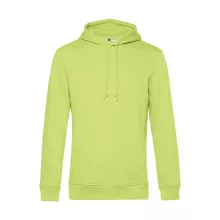 Férfi kapucnis hosszú ujjú organikus pulóver B and C Organic Hooded XL, Lime zöld