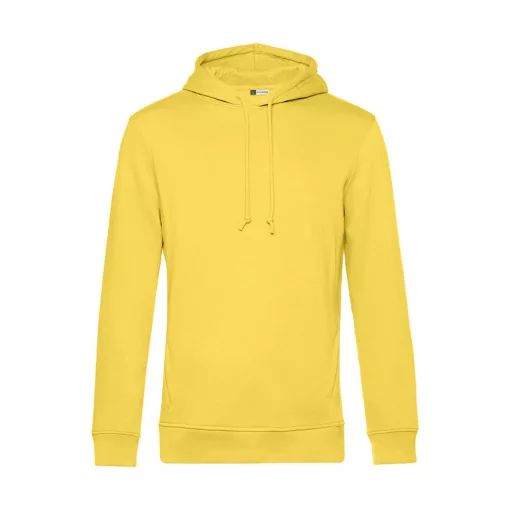 Férfi kapucnis hosszú ujjú organikus pulóver B and C Organic Hooded 3XL, Sárga fizz