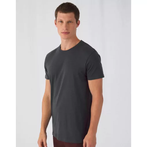 Férfi rövid ujjú organikus póló B and C Organic Inspire Plus T /men T-shirt L, Heather szürke