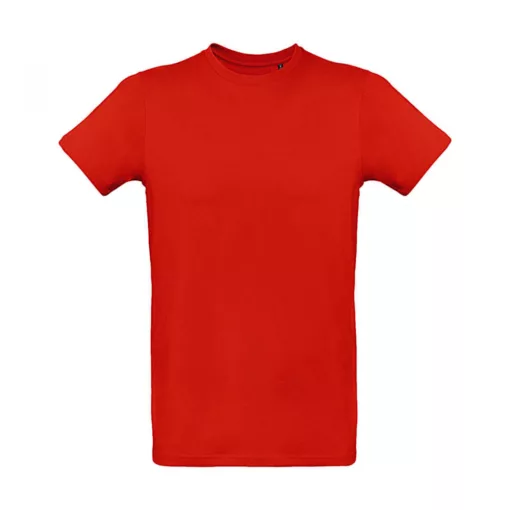 Férfi rövid ujjú organikus póló B and C Organic Inspire Plus T /men T-shirt XL, Tűzpiros