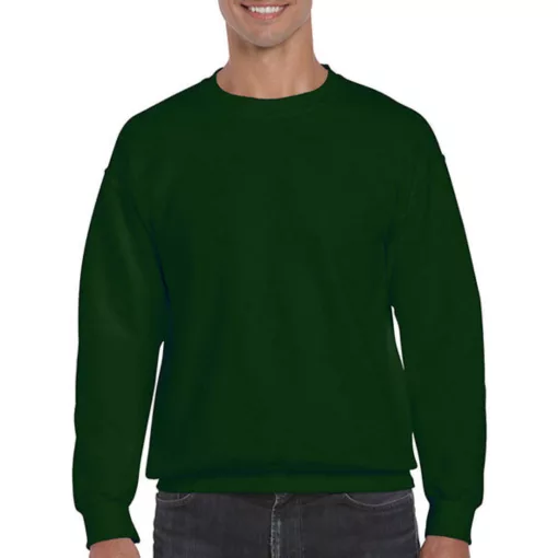 Uniszex Pulóver  Hosszú ujjú Gildan DryBlend Adult Crewneck Sweat   Sötétzöld   urespolo.hu