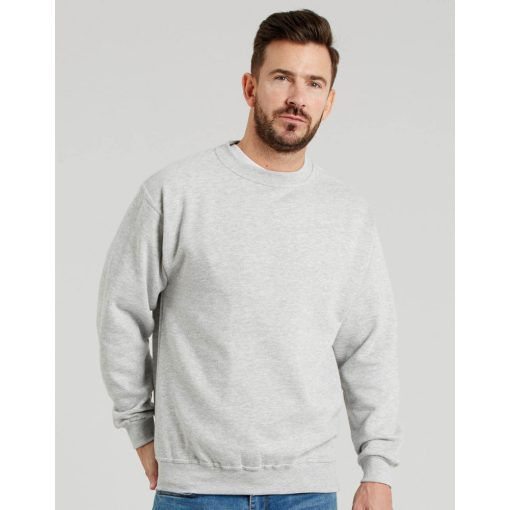 Uniszex hosszú ujjú pulóver munkaruha UCC 50/50 Set-In Sweatshirt XS, Fekete