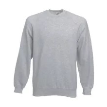 Uniszex Pulóver  Hosszú ujjú Fruit of the Loom Sweatshirt Raglan   Fehér   urespolo.hu