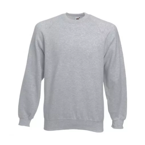 Uniszex Pulóver  Hosszú ujjú Fruit of the Loom Sweatshirt Raglan   Fehér   urespolo.hu