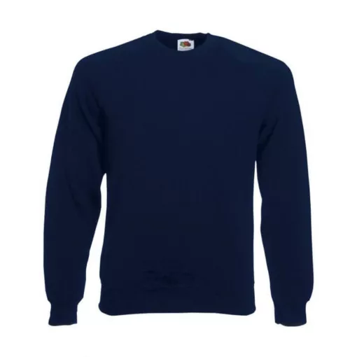 Uniszex Pulóver  Hosszú ujjú Fruit of the Loom Sweatshirt Raglan   Fehér   urespolo.hu