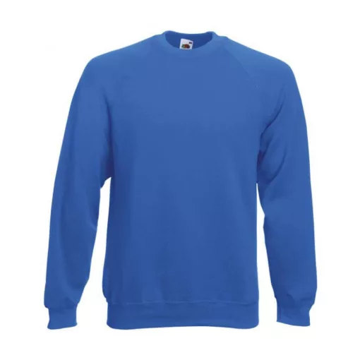 Uniszex Pulóver  Hosszú ujjú Fruit of the Loom Sweatshirt Raglan   Fehér   urespolo.hu