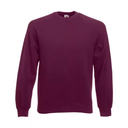 Uniszex Pulóver  Hosszú ujjú Fruit of the Loom Sweatshirt Raglan   Fehér   urespolo.hu