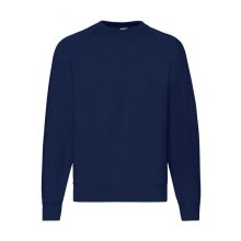 Uniszex hosszú ujjú pulóver Fruit of the Loom Classic Raglan Sweat 3XL, Sötétkék (navy)