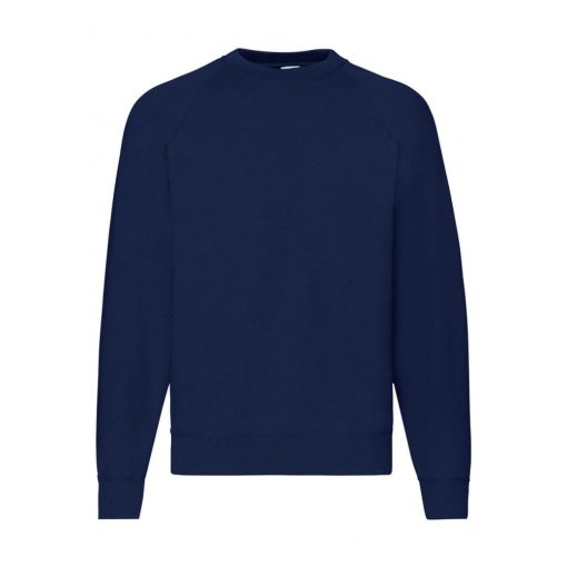 Uniszex hosszú ujjú pulóver Fruit of the Loom Classic Raglan Sweat 3XL, Sötétkék (navy)