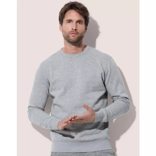 Férfi pulóver  hosszú ujjú Stedman Active Sweatshirt   Heather szürke   urespolo.hu