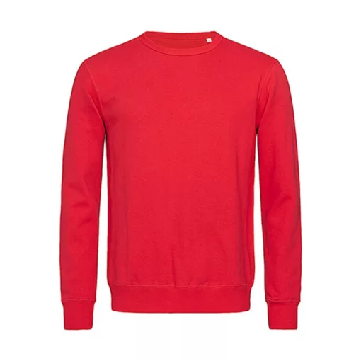 Férfi pulóver  hosszú ujjú Stedman Active Sweatshirt   Karmazsinvörös   urespolo.hu