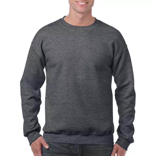 Uniszex Pulóver  Hosszú ujjú Gildan Heavy Blend Adult Crewneck Sweat   Sötét heather szürke   u