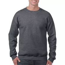 Uniszex Pulóver  Hosszú ujjú Gildan Heavy Blend Adult Crewneck Sweat   Sötét heather szürke   u