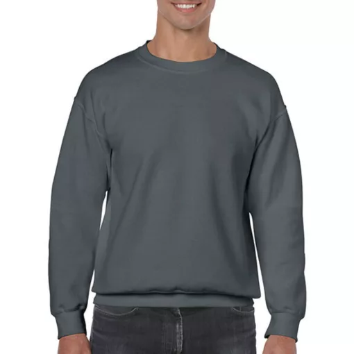 Uniszex Pulóver  Hosszú ujjú Gildan Heavy Blend Adult Crewneck Sweat   Szénszürke   urespolo.hu