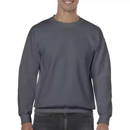 Uniszex Pulóver  Hosszú ujjú Gildan Heavy Blend Adult Crewneck Sweat   Heather grafitszürke   u
