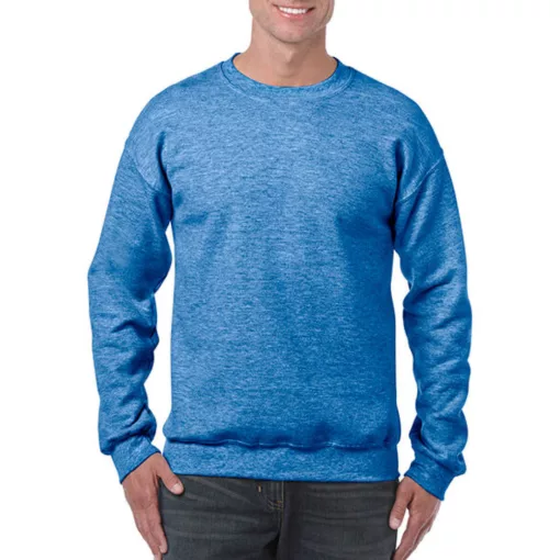 Uniszex Pulóver  Hosszú ujjú Gildan Heavy Blend Adult Crewneck Sweat   Heather királykék   ures