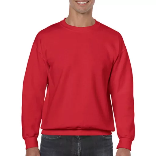 Uniszex Pulóver  Hosszú ujjú Gildan Heavy Blend Adult Crewneck Sweat   Piros   urespolo.hu
