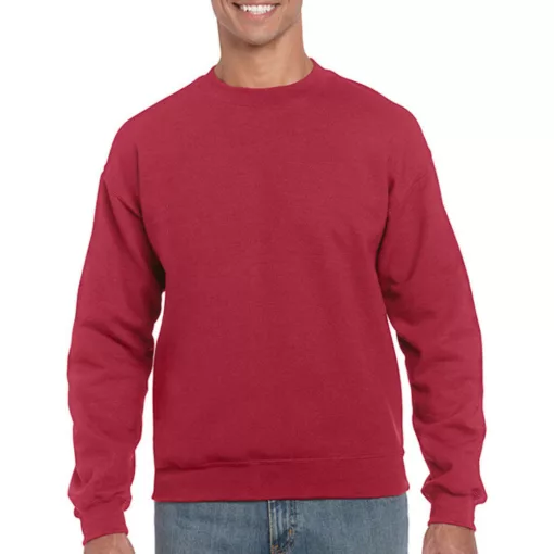 Uniszex Pulóver  Hosszú ujjú Gildan Heavy Blend Adult Crewneck Sweat   Antik meggypiros   uresp